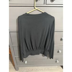 Womens Banana Republic L Long Sleeve Black Top Carrer Tagless EUC